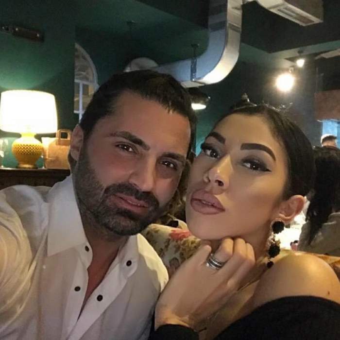 Pepe și Raluca în perioada în care formau un cuplu, la restaurant.