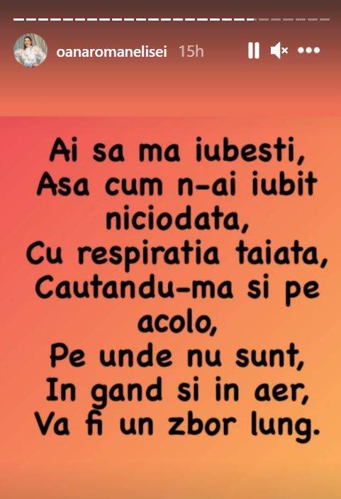 Oana Roman, mesaj cu subînțeles pentru Marius Elisei? „Căutându-mă și pe unde nu sunt” / FOTO