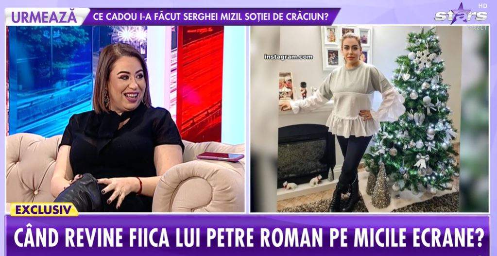 Oana Roman în platou la Antena Stars.