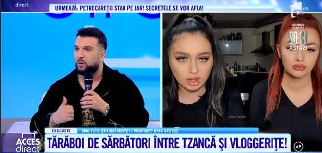 Colaj foto cu Tzancă Uraganu, Reea și Tina