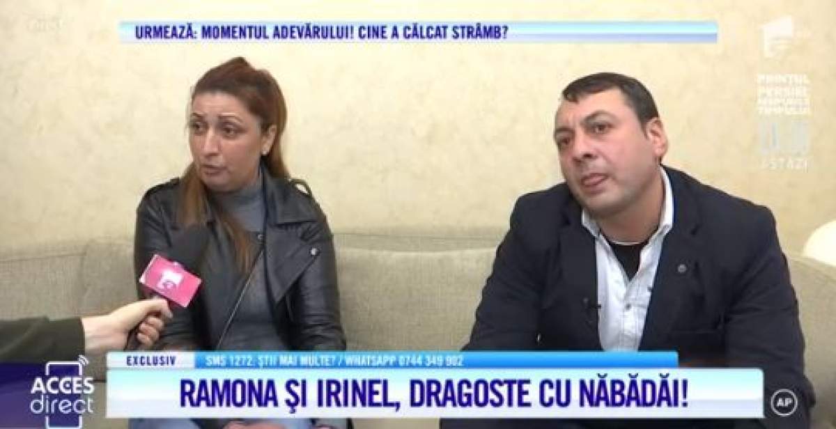 Ramona și Irinel, îmbrăcați în negru și alb dau interviu la Acces Direct