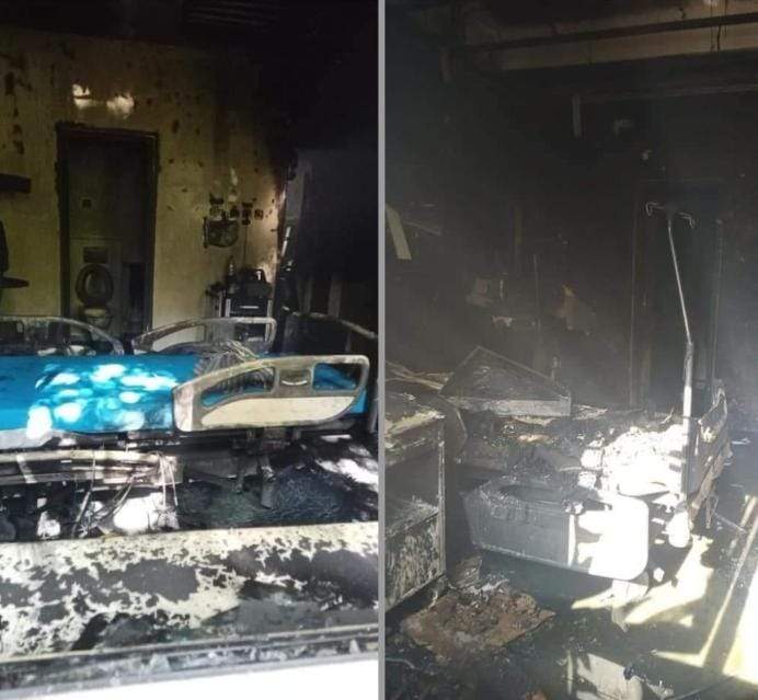 Primele imagini din interiorul secției ATI, distruse de incendiu! Managerul Spitalului de Boli Infecțioase din Constanța: "Sunt în stare de șoc, mi-e rău"