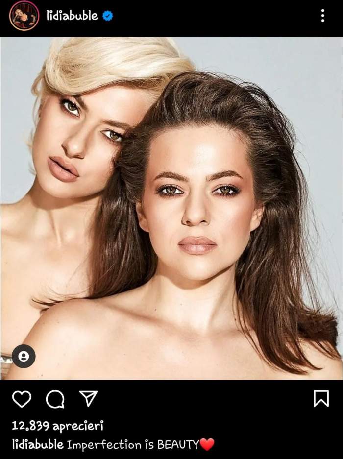 Lidia Buble și sora ei, Estera, au pozat sumar îmbrăcate. Ce fotografie a postat artista pe pagina personală de Instagram / FOTO