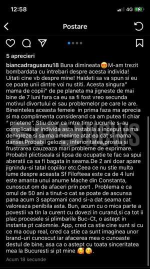 Bianca Drăgușanu o dă în judecată pe Claudia Pătrășcanu. A postat poze cu ea goală pe Instagram: ”Individa asta instabilă”