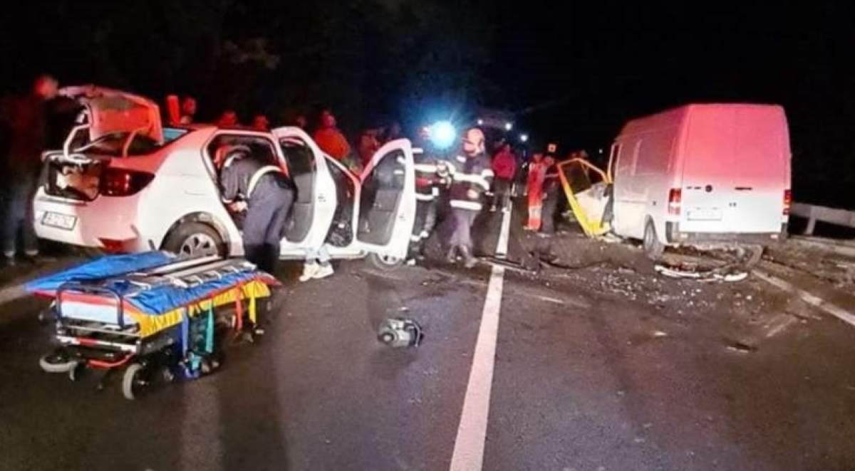 Cinci spanioli au fost grav răniți într-un accident de proporții pe Valea Oltului. Cu toții au rămas încarcerați / FOTO