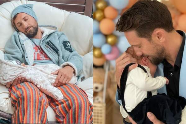 Dani Oțil, fotografie de colecție de la botezul fiului său, Luca Tiago: „Ca băieții”. Prezentatorul TV s-a postat mândru pe internet/ FOTO