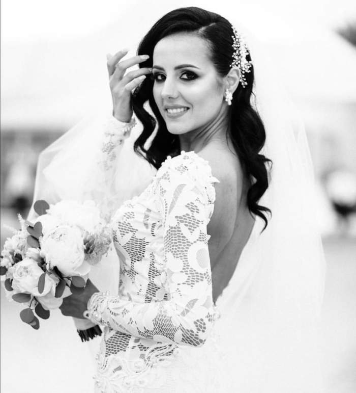 Alina Campigotto, în rochie de mireasă