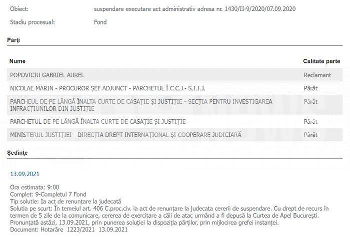 Milionarul fugar Puiu Popoviciu, scandal la tribunal cu șeful Secției pentru Investigarea Infracțiunilor din Justiție / Detalii exclusive