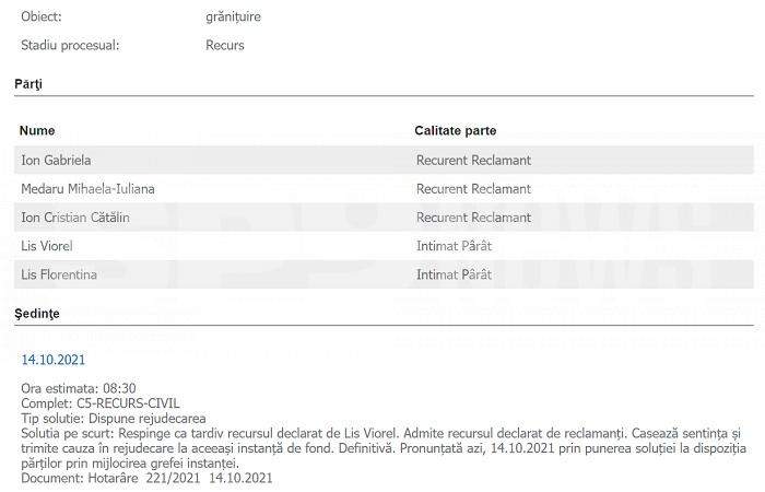 Decizie incredibilă în dosarul moștenirii lui Viorel Lis / Poveste fără sfârșit