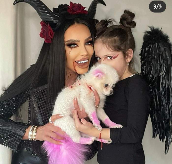 Bianca Drăgușanu și fiica sa, costumație inedită de Halloween. Cum au pozat cele două / FOTO
