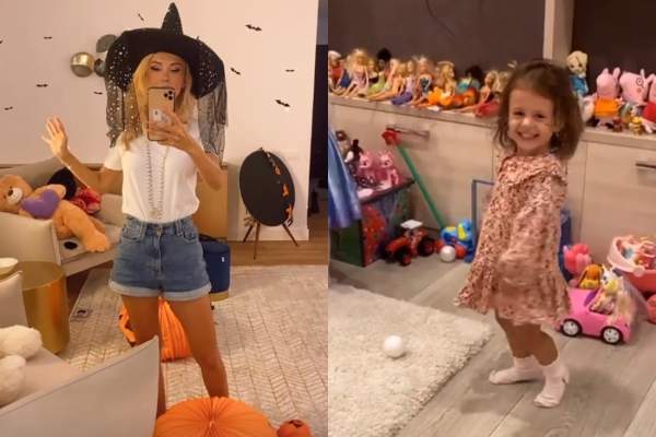 Andreea Bălan, petrecere de Halloween alături de fetițele sale. Ce invitați surpriză a avut cântăreața