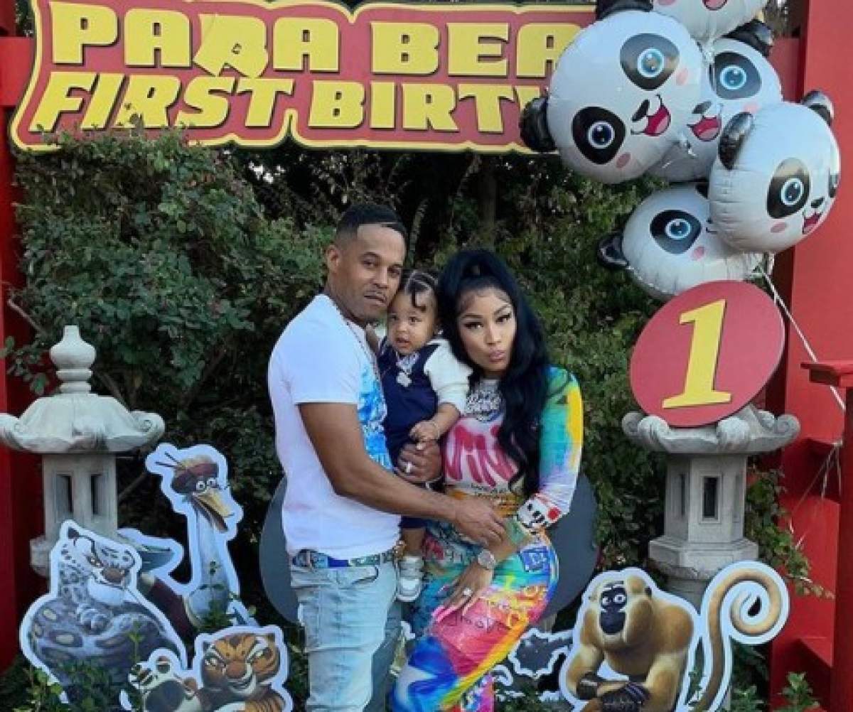 Nicki Minaj, alături de soț și fiu