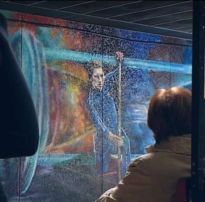 Omagiu la metrou pentru Ivan Patzaichin. Călătorii sunt întâmpinaţi în staţia "Ştefan cel Mare" de un mural uriaş cu imaginea celebrului canoist / FOTO