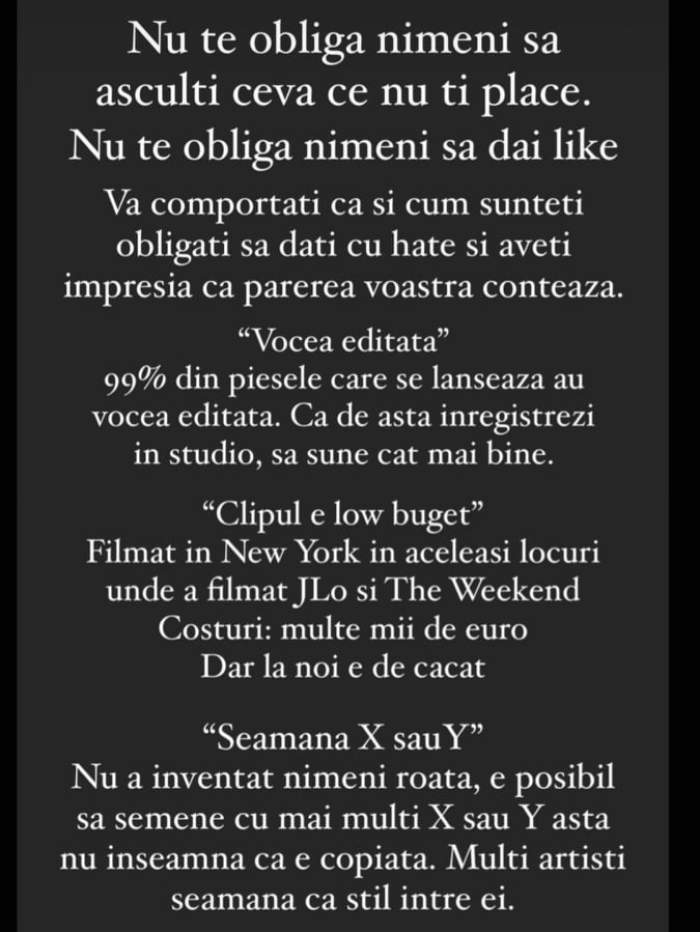 Speak a răbufnit după ce internauții au criticat-o pe Ștefania pentru cariera sa muzicală: ”Dați-vă cu părerea la voi în sufragerie” / FOTO