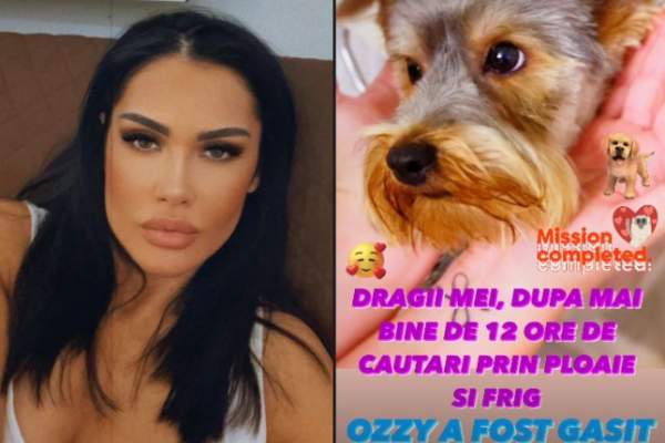 Oana Zăvoranu și-a găsit animalul de companie! Căutările au durat mai bine de 12 ore / FOTO