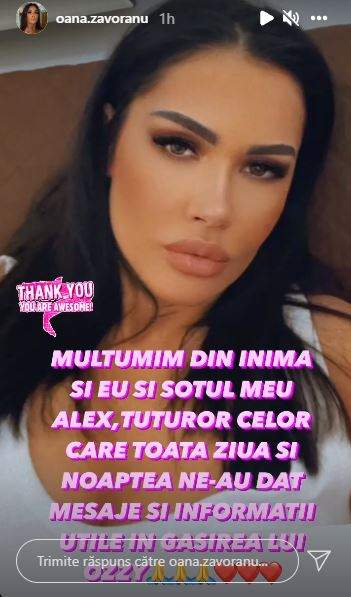 Oana Zăvoranu și-a găsit animalul de companie! Căutările au durat mai bine de 12 ore / FOTO