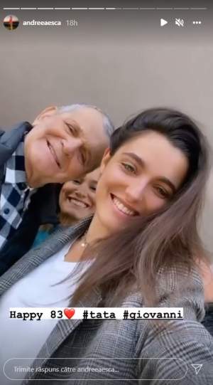 Andreea Esca și-a sărbătorit tatăl. Ce urare i-a transmis vedeta părintelui ei, la împlinirea a 83 de ani / FOTO