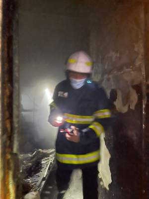 Primele imagini din secția mistuită de flăcări de la Spitalul de Boli Infecțioase din Ploiești / VIDEO
