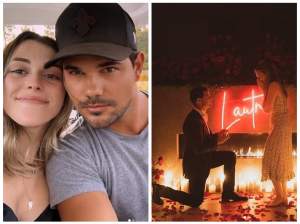 Taylor Lautner și-a cerut în căsătorie iubita. Actorul din Twilight și Tay Dome s-au logodit după 3 ani de relație