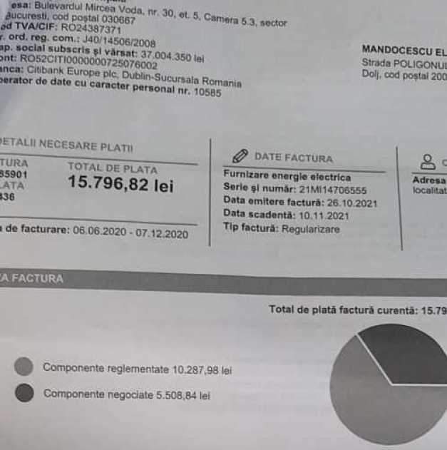 Femeie din Craiova, în stare de șoc după ce a văzut că are de plătit peste 16.000 de euro la curent: „Singura soluţie este să ne judecăm”