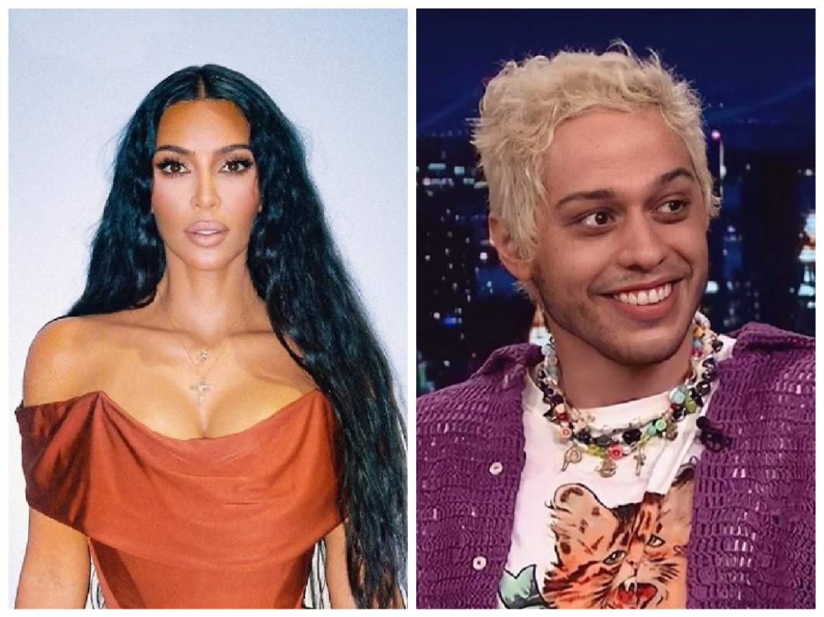 Kim Kardashian și Pete Davidson, colaj