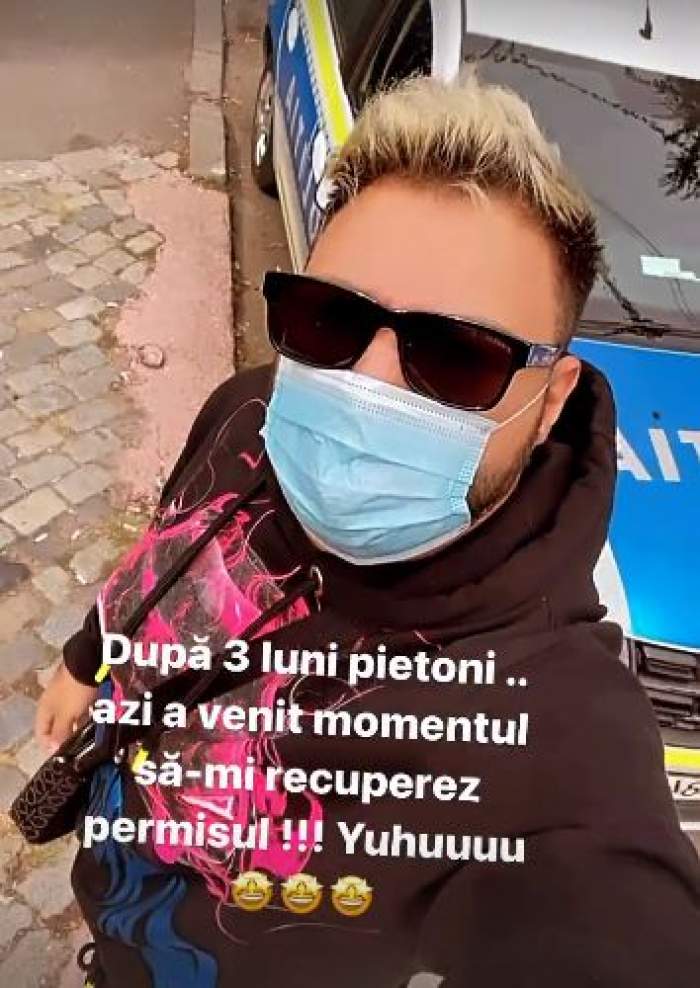 Yoannes și-a recuperat permisul de conducere, după trei luni în care l-a avut suspendat: „Ne vedem în trafic” / FOTO