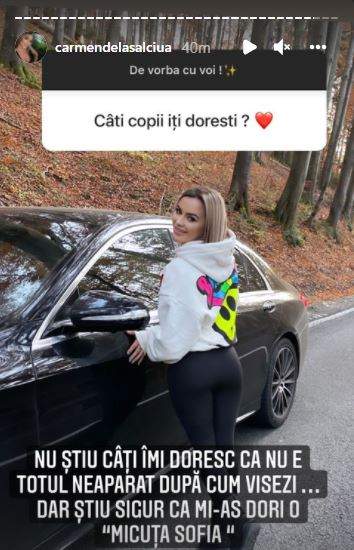 Carmen de la Sălciua, pregătită să devină mamă?! Artista a ales deja numele copilului / FOTO