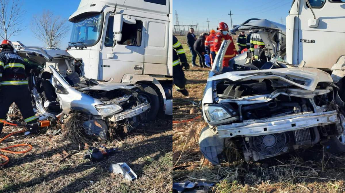 Tragedie fără margini în Bacău! Un tată și cei doi copii ai săi, de o lună și trei ani au murit, după ce autoturismul a fost spulberat de un camion
