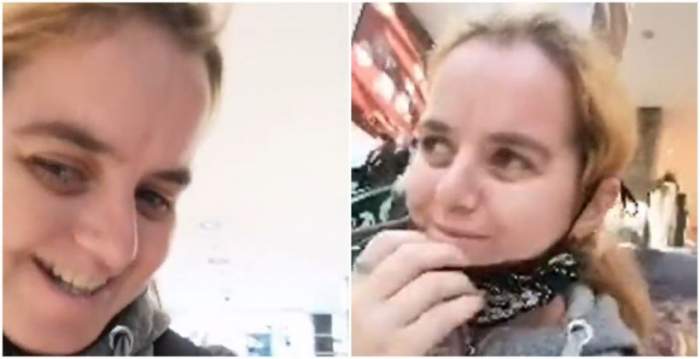 Femeia a făcut live pe facebook în care s-a lăudat că este în mall fără mască