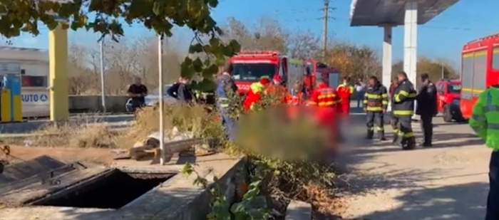 Un bărbat a murit într-o benzinărie din Constanţa, după ce a căzut într-un bazin de combustibil dezafectat / FOTO