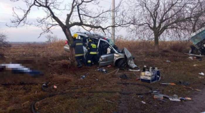 Accident tragic în apropierea satului Popeasca, din Republica Moldova. Șase oameni au murit pe loc / FOTO