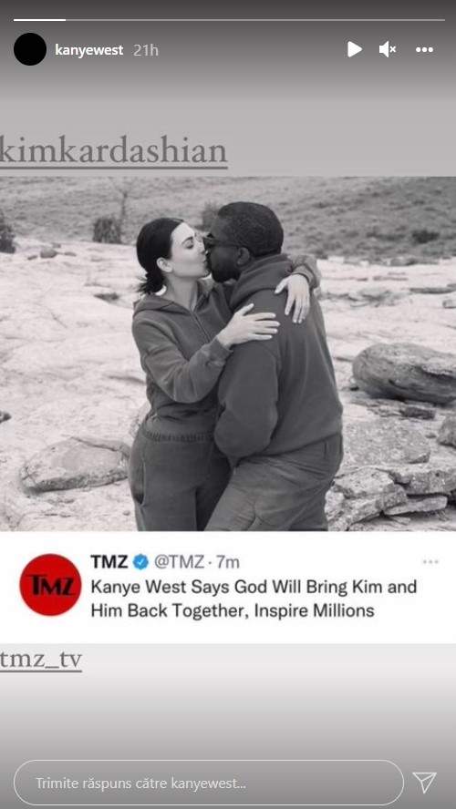 Kanye West, convins că o să se împace cu Kim Kardashian. Rapperul spune că Dumnezeu îi va aduce înapoi soția