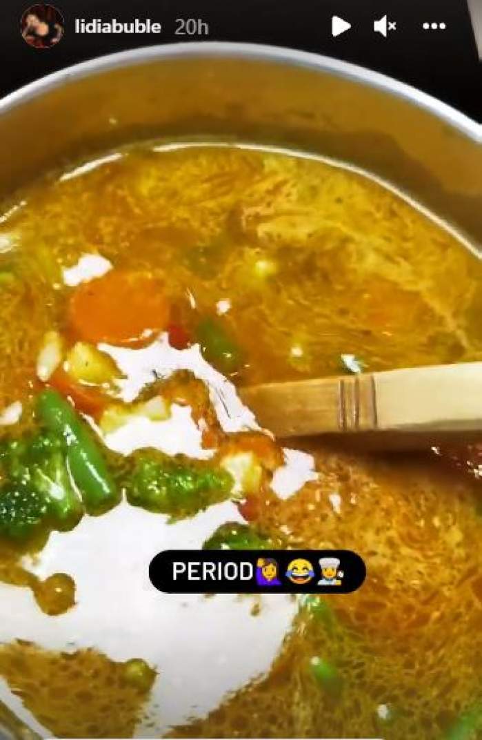 Ciorba cu care Lidia Buble a stârnit un val de reacții pe Instagram: „Nu știu să gătesc” / FOTO