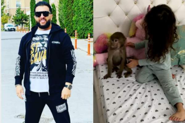 Tzancă Uraganu, surpriză de proporții pentru fiica sa. Manelistul i-a cumpărat micuței Anais o maimuță / FOTO