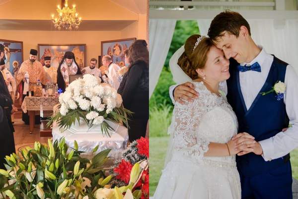 Mihaela, preoteasa din Rădești, a fost înmormântată într-un sicriu alb! Tânăra de 22 de ani a murit din cauza COVID-19 / FOTO
