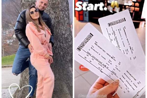 Carmen de la Sălciua și iubitul ei, sărut pătimaș în avion. Artista a plecat în vacanță alături de Marian Corcheș / FOTO