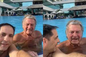 Imagini de senzație cu Dan Negru și Florin Piersic la piscină, în Dubai. Prezentatorul pregătește surprize de sărbători / VIDEO