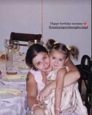 Ce urare i-a făcut fiica cea mică a Anamariei Prodan mamei sale, de ziua ei. Cum arăta Sarah Dumitrescu în copilărie / FOTO