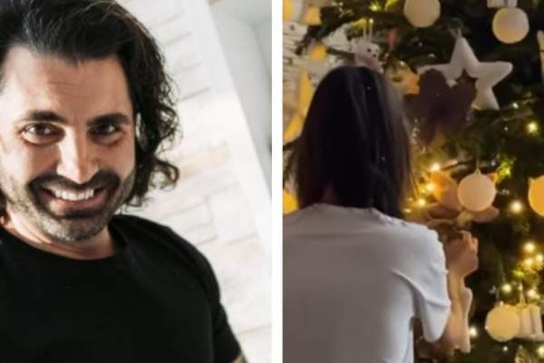 Pepe și Yasmine Ody, pregătiri pentru sărbătorile de iarnă. Cei doi îndrăgostiți și fetițele artistului au împodobit bradul de Crăciun / FOTO