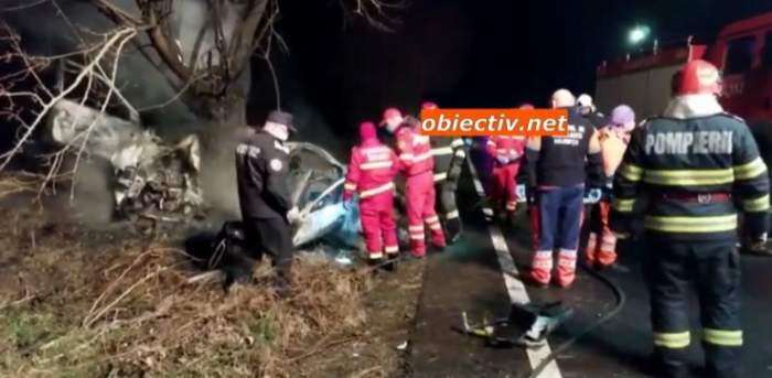 Accident tragic la intrare în localitatea Andrășești! O femeie de 30 de ani a murit carbonizată / FOTO