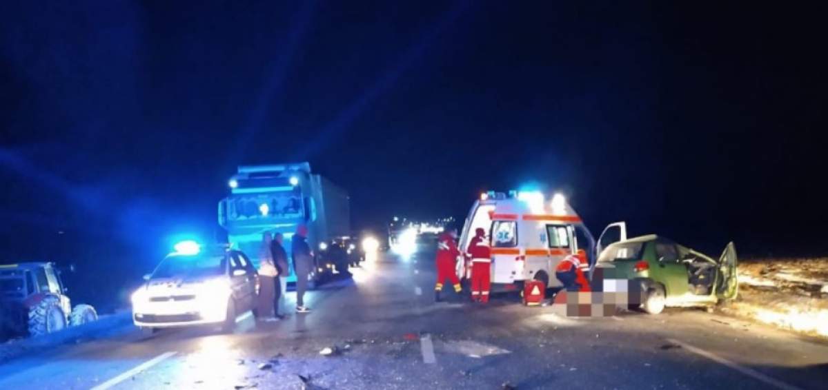 Accident rutier de proporții pe E85, între Adjud și Focșani! O persoană a murit şi alte două au fost grav rănite, iar traficul a fost blocat în zonă / FOTO