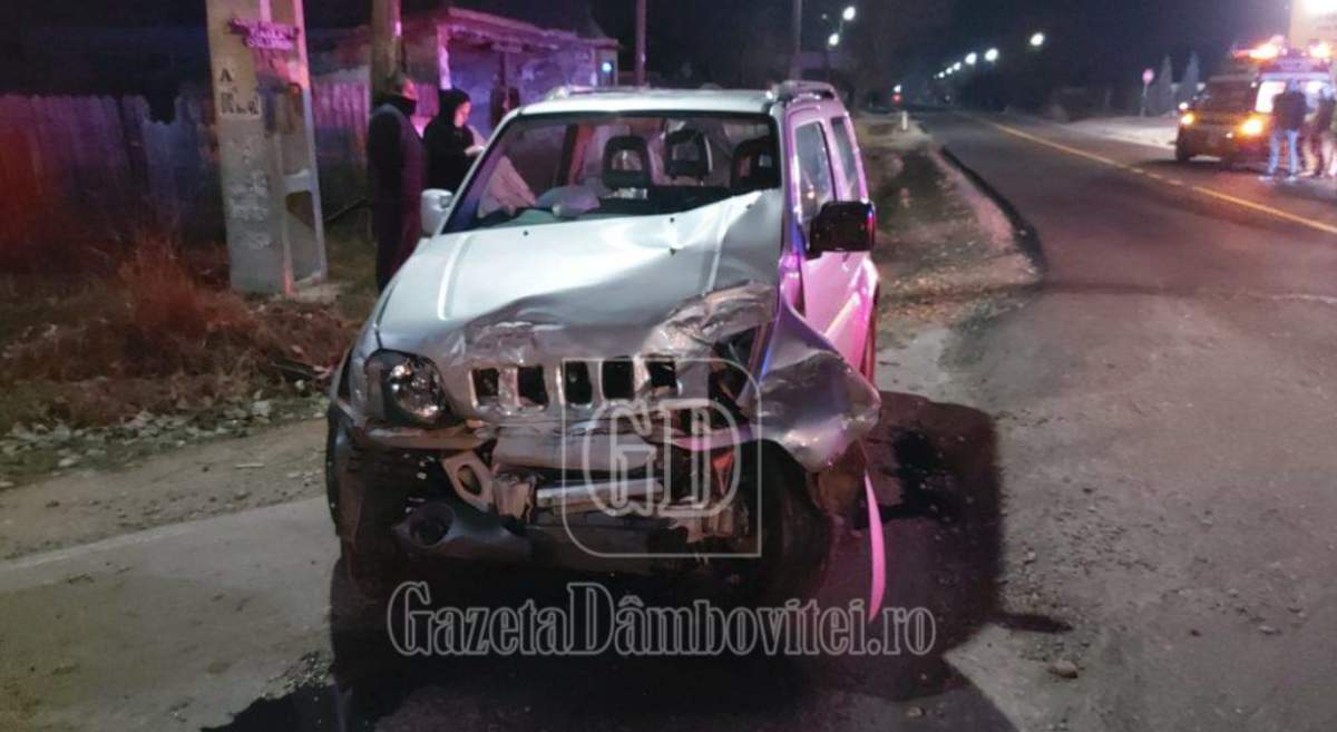 Un preot din Dâmbovița a fost transportat la spital, după ce mașina pe care o conducea a fost lovită în plin de o autoutilitară