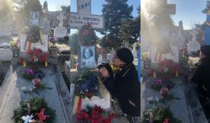 Adriana Trandafir, imagini tulburătoare de la mormântul Stelei Popescu: ”A zâmbit din nou și mi-a spus că...” / FOTO