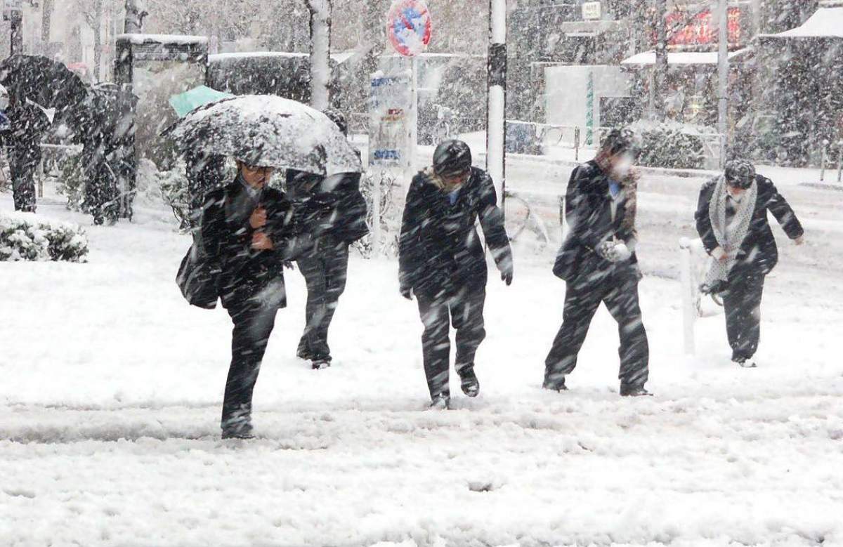Cod portocaliu de ninsoare puternic viscolită în România! Meteorologii au emis prognoza pentru luna ianuarie