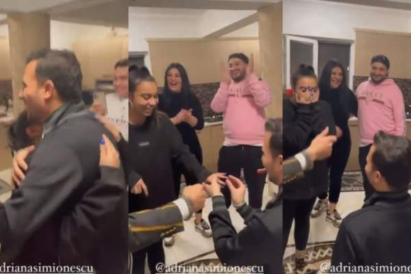 Fiica cea mică a lui Adrian Minune a fost cerută în căsătorie în seara de Crăciun. Adriana Simionescu, extrem de emoționată: ”Tremur de fericire” / FOTO