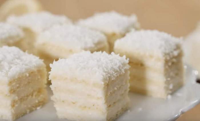 Prăjitura Albă ca Zăpada cu nucă de cocos. Rețeta simplă a copilăriei.