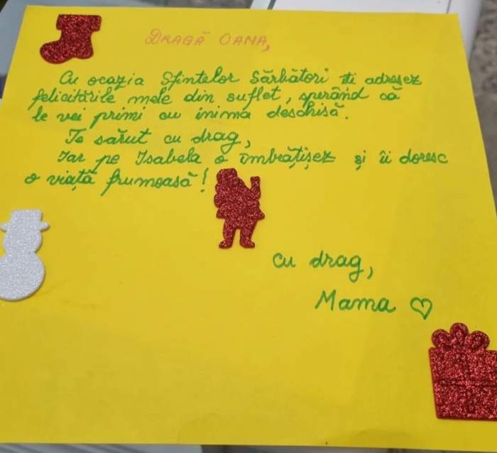 Mioara Roman, scrisoare emoționantă pentru fiica ei, Oana! Cum a reacționat vedeta când a văzut surpriza: “Mi s-a părut înduioșător” / FOTO
