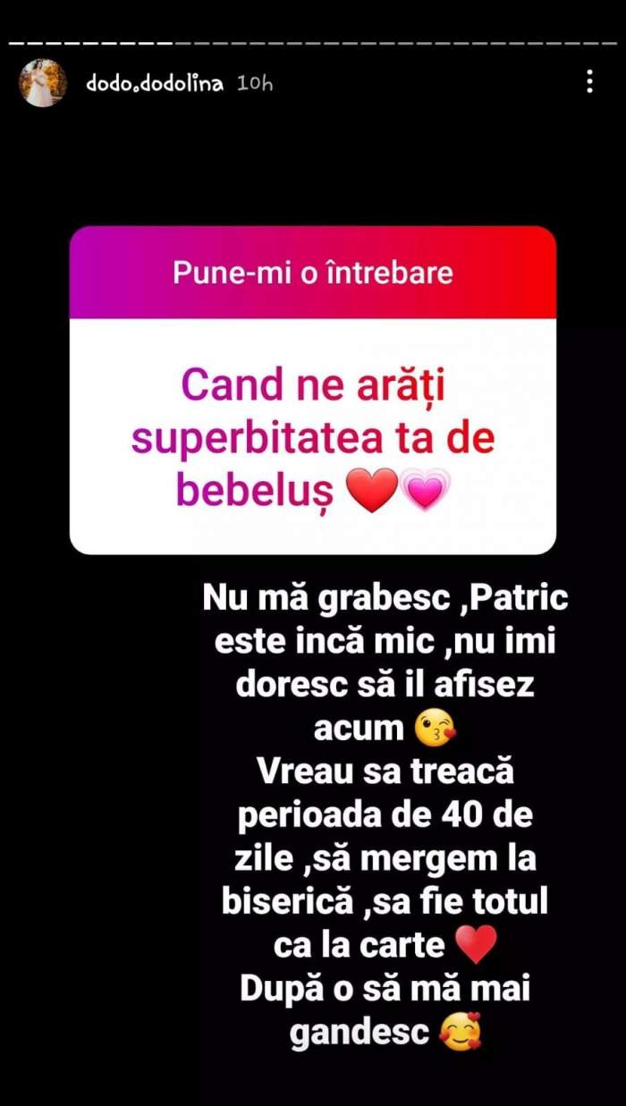 Când va avea loc botezul copilului lui Liviu Kevin și Dodo. Artista a oferit primele informații despre marea petrecere: "Urmează"