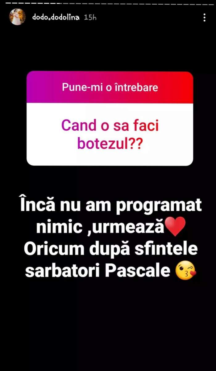 Când va avea loc botezul copilului lui Liviu Kevin și Dodo. Artista a oferit primele informații despre marea petrecere: "Urmează"