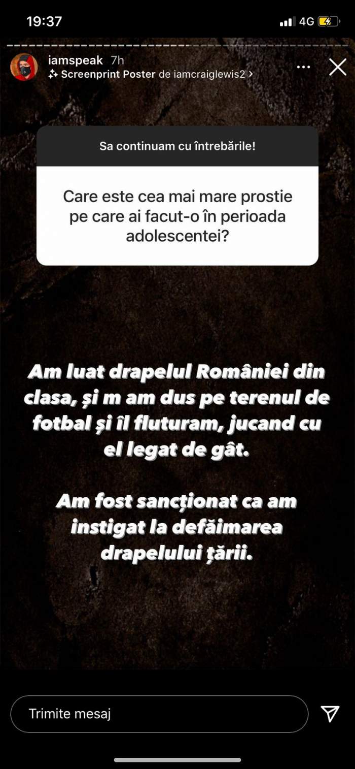 Speak, detalii neștiute despre copilărie. Cântărețul a mărturisit prin ce peripeții a trecut când era adolescent: ''Am fost sancționat” / FOTO